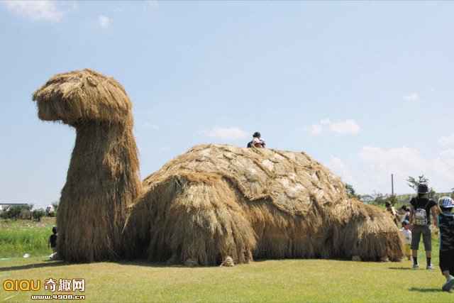 有趣的日本田园稻草雕塑_故事吧