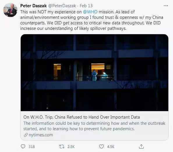《纽约时报》遭打脸后重刊文 世卫专家忍不住对比中美防疫大不同