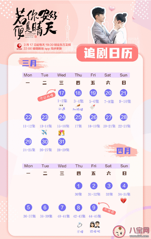 若你安好便是晴天每周几几点更新几集 若你安好便是晴天追剧日历